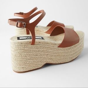 Zara jute platform wedges